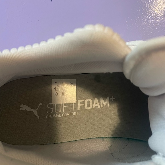 pumas white soft foam women’s sneakers in 9 - Picture 6 of 11